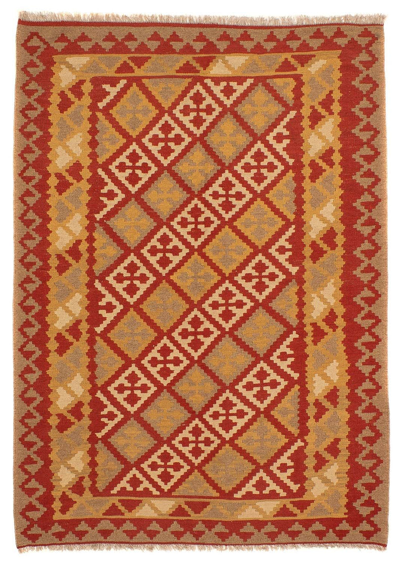Kelim Fars Teppich 152x215cm - rot