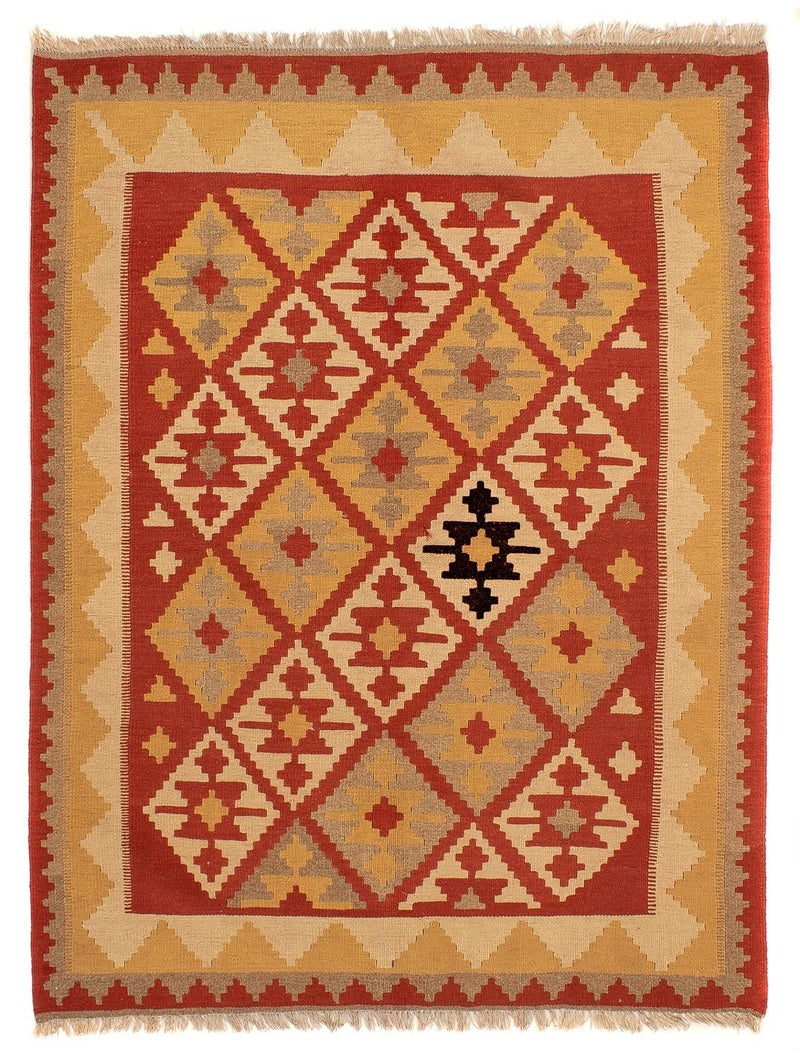 Kelim Fars Teppich 150x198cm - rot