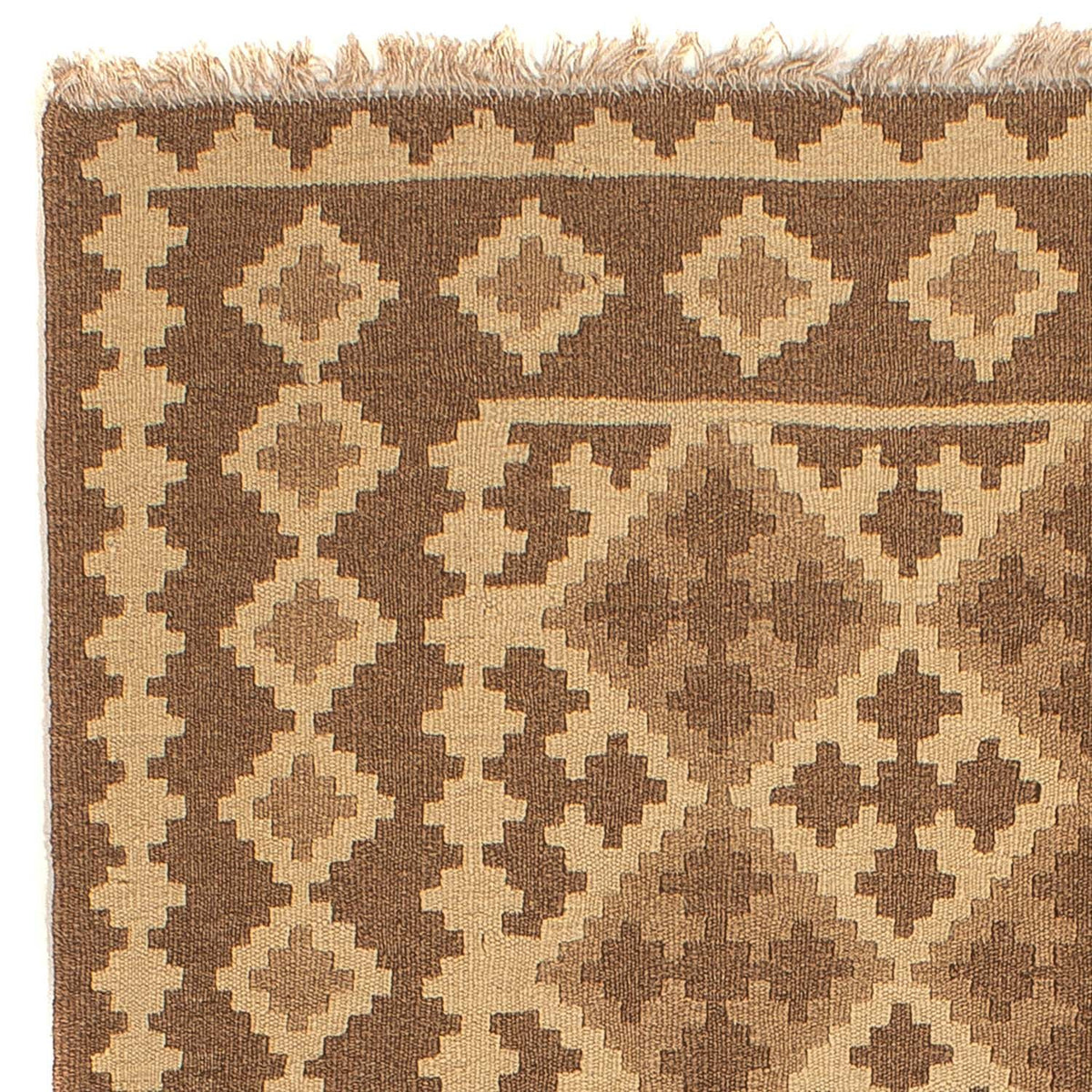 Kelim Fars Teppich 145x192cm - hellbraun