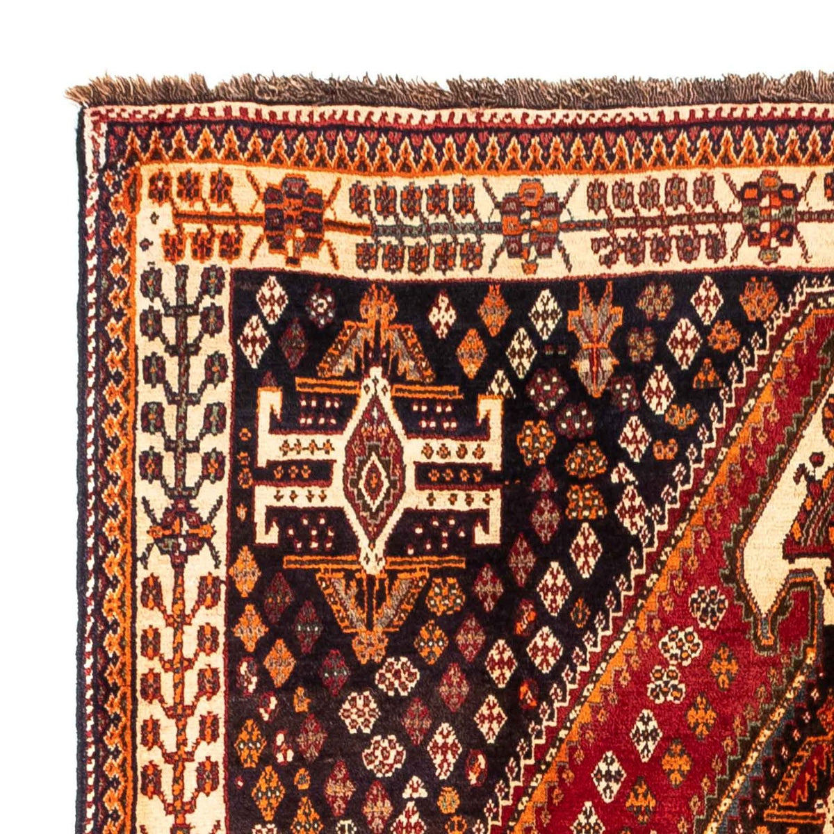 Shiraz Teppich 150x247cm - Perserteppich - dunkelrot