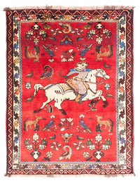 Shiraz Teppich 123x158cm - Perserteppich - dunkelrot – product image