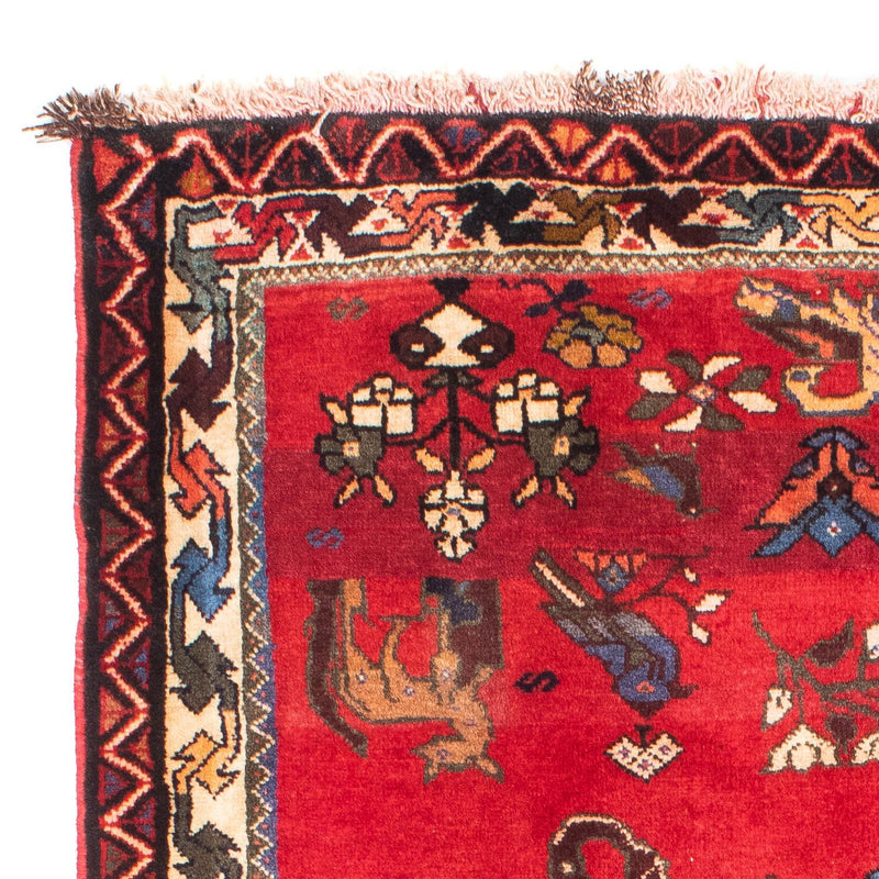 Shiraz Teppich 123x158cm - Perserteppich - dunkelrot