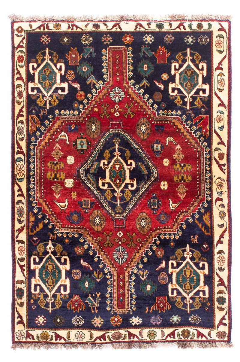 Shiraz Teppich 120x190cm - Perserteppich - dunkelrot