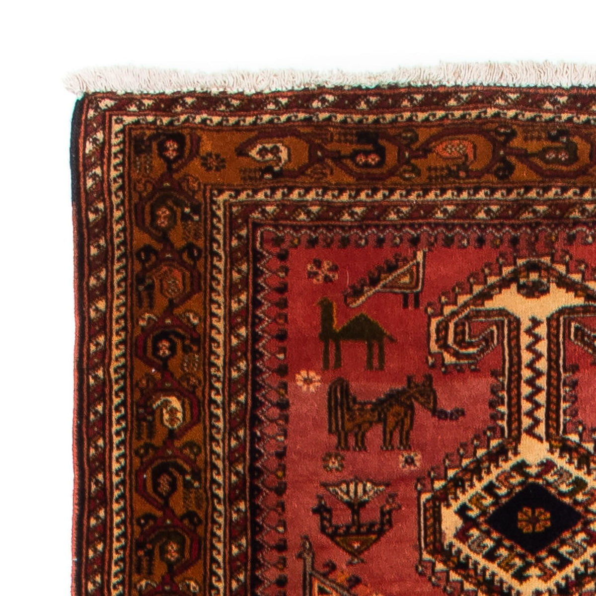 Shiraz Teppich 100x403cm - Perserteppich - hellrot