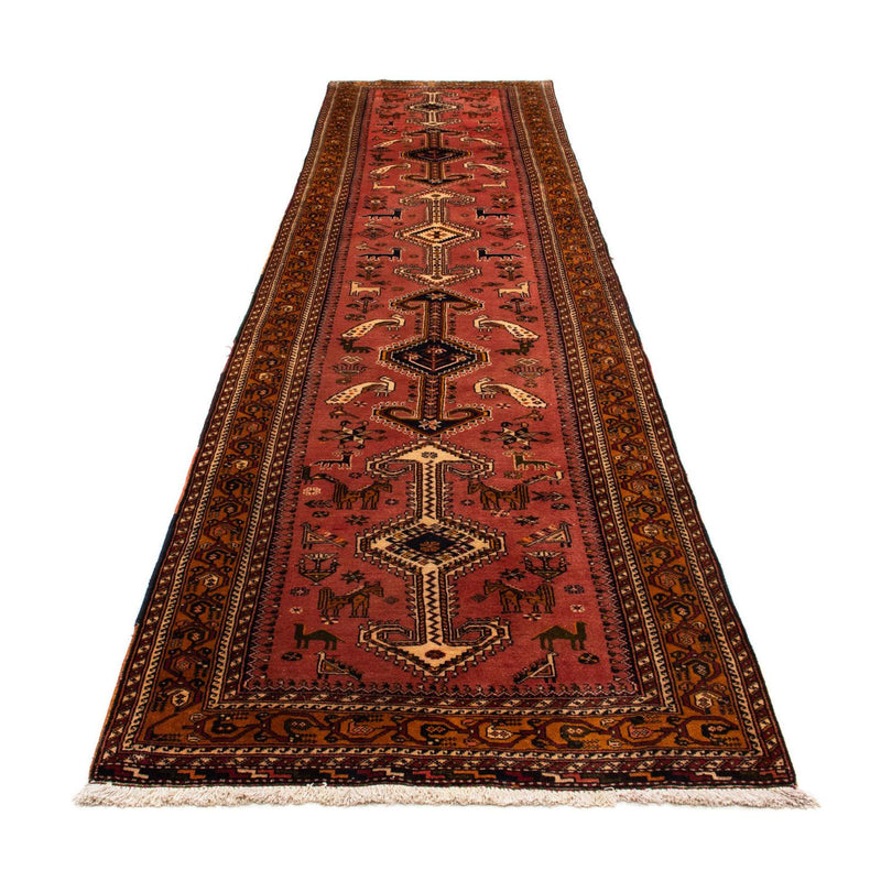 Shiraz Teppich 100x403cm - Perserteppich - hellrot