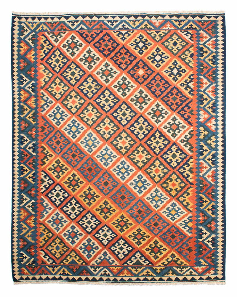 Kelim Fars Teppich 218x265cm - mehrfarbig