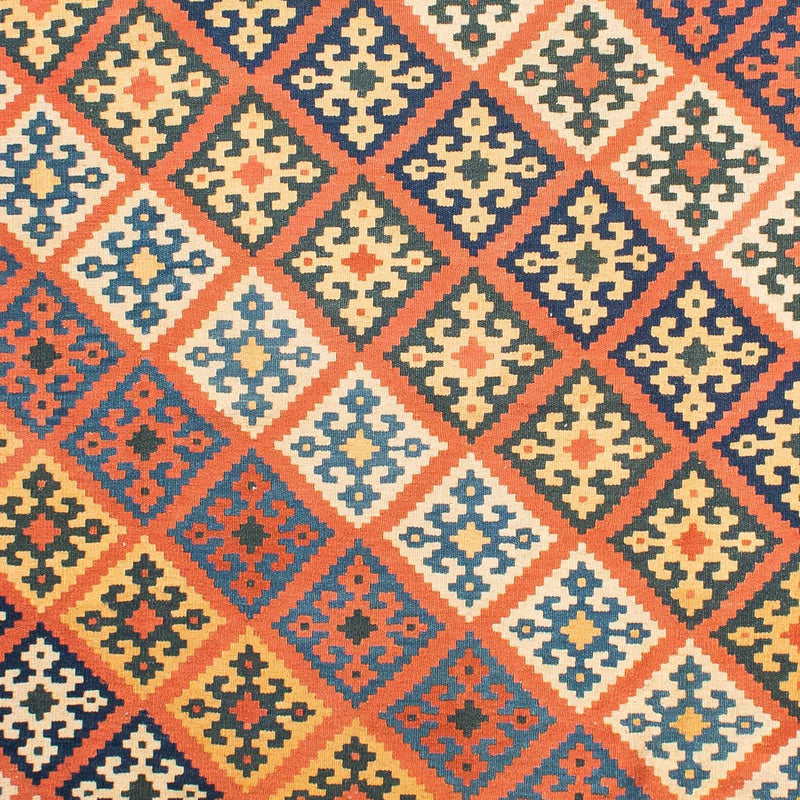 Kelim Fars Teppich 218x265cm - mehrfarbig