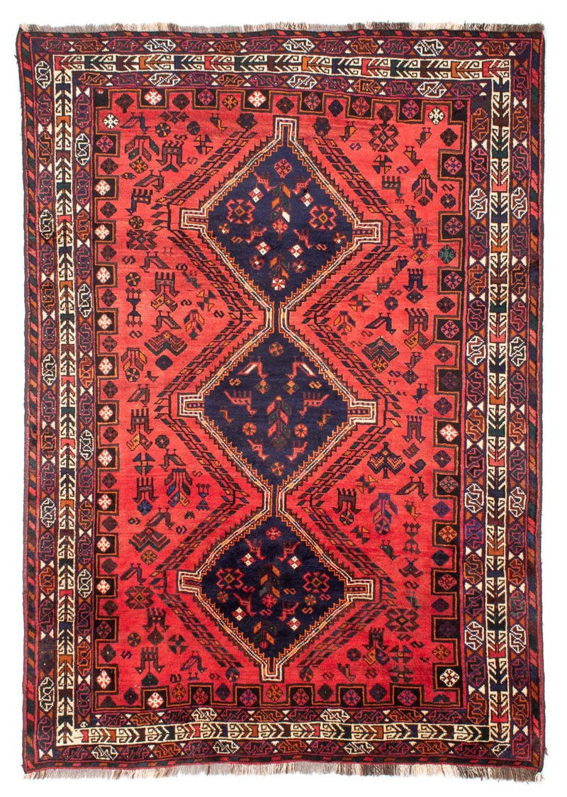 Shiraz Teppich 210x296cm - Perserteppich - hellrot