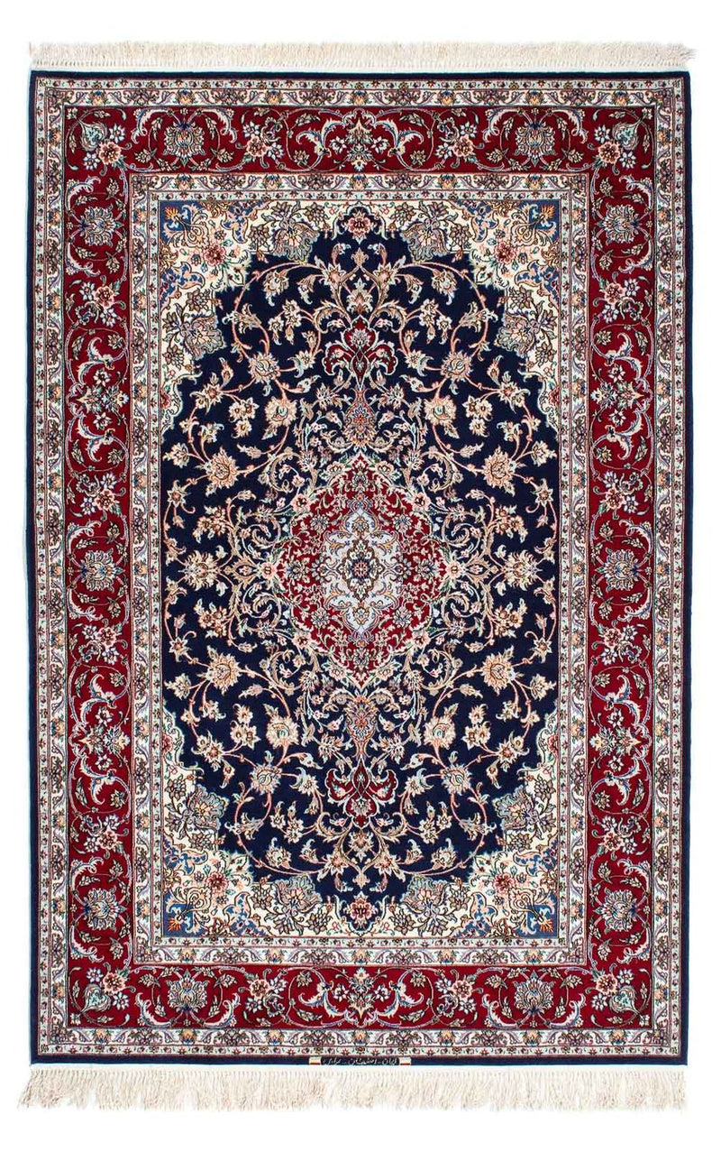 Isfahan Teppich 130x200cm - Perserteppich - dunkelblau