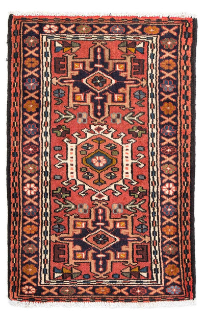 Qaraja Teppich 65x100cm - Perserteppich - hellrot