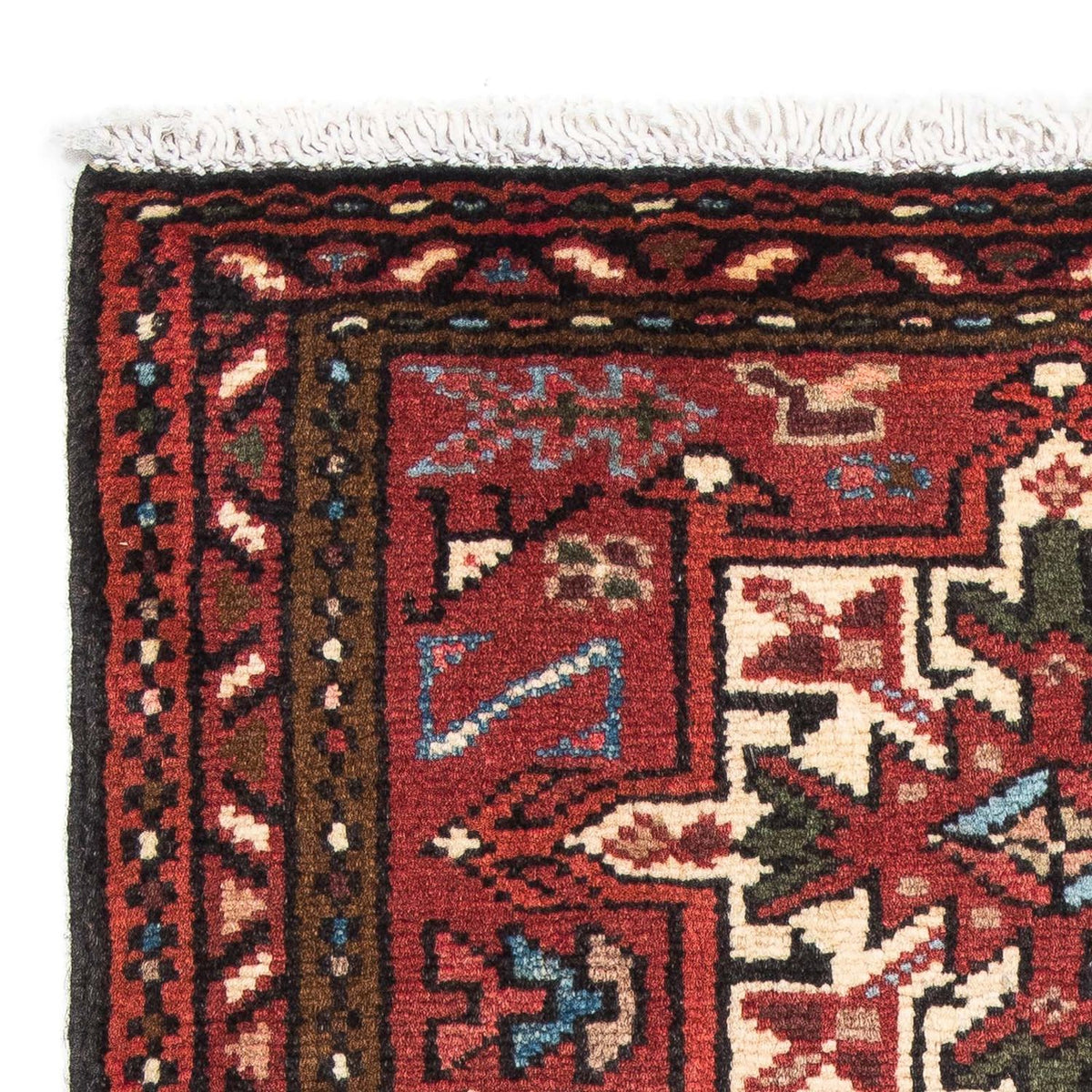 Qaraja Teppich 64x106cm - Perserteppich - dunkelrot
