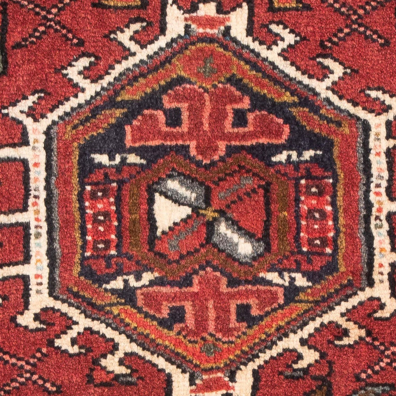 Qaraja Teppich 60x105cm - Perserteppich - dunkelrot