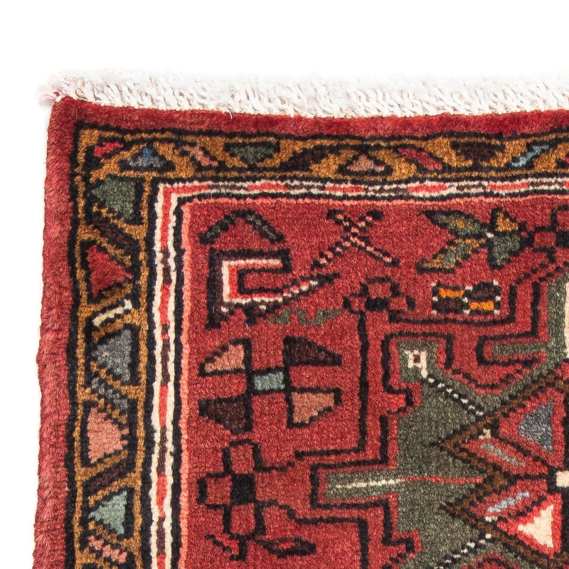 Qaraja Teppich 60x105cm - Perserteppich - dunkelrot