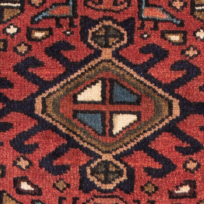 Qaraja Teppich 67x100cm - Perserteppich - dunkelrot
