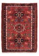 Qaraja Teppich 70x98cm - Perserteppich - dunkelrot