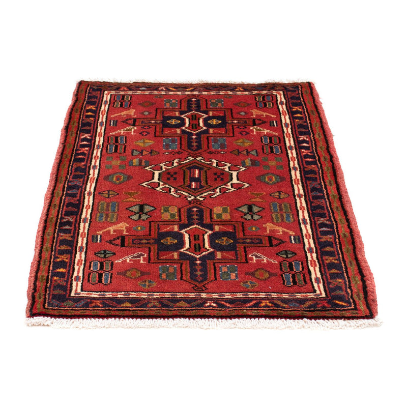Qaraja Teppich 70x98cm - Perserteppich - dunkelrot
