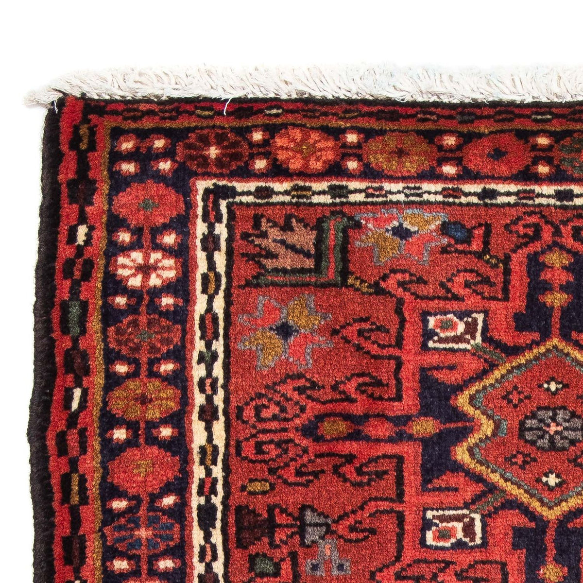 Qaraja Teppich 65x105cm - Perserteppich - dunkelrot