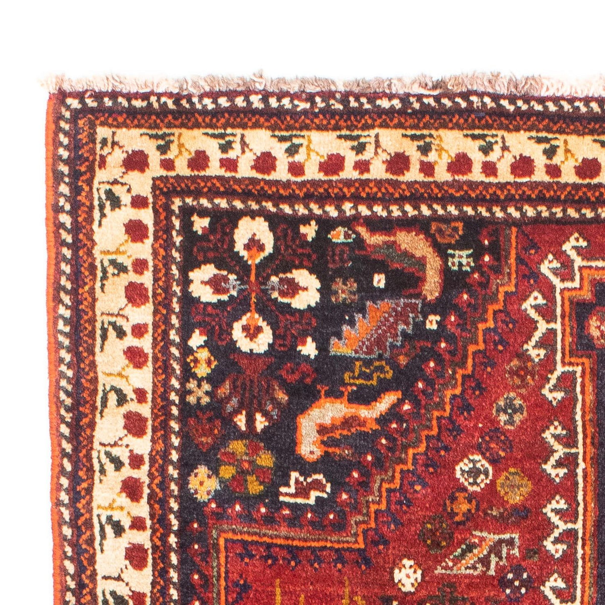 Shiraz Teppich 113x165cm - Perserteppich - dunkelrot