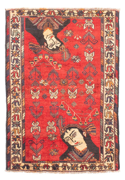 Shiraz Teppich 110x155cm - Perserteppich - dunkelrot