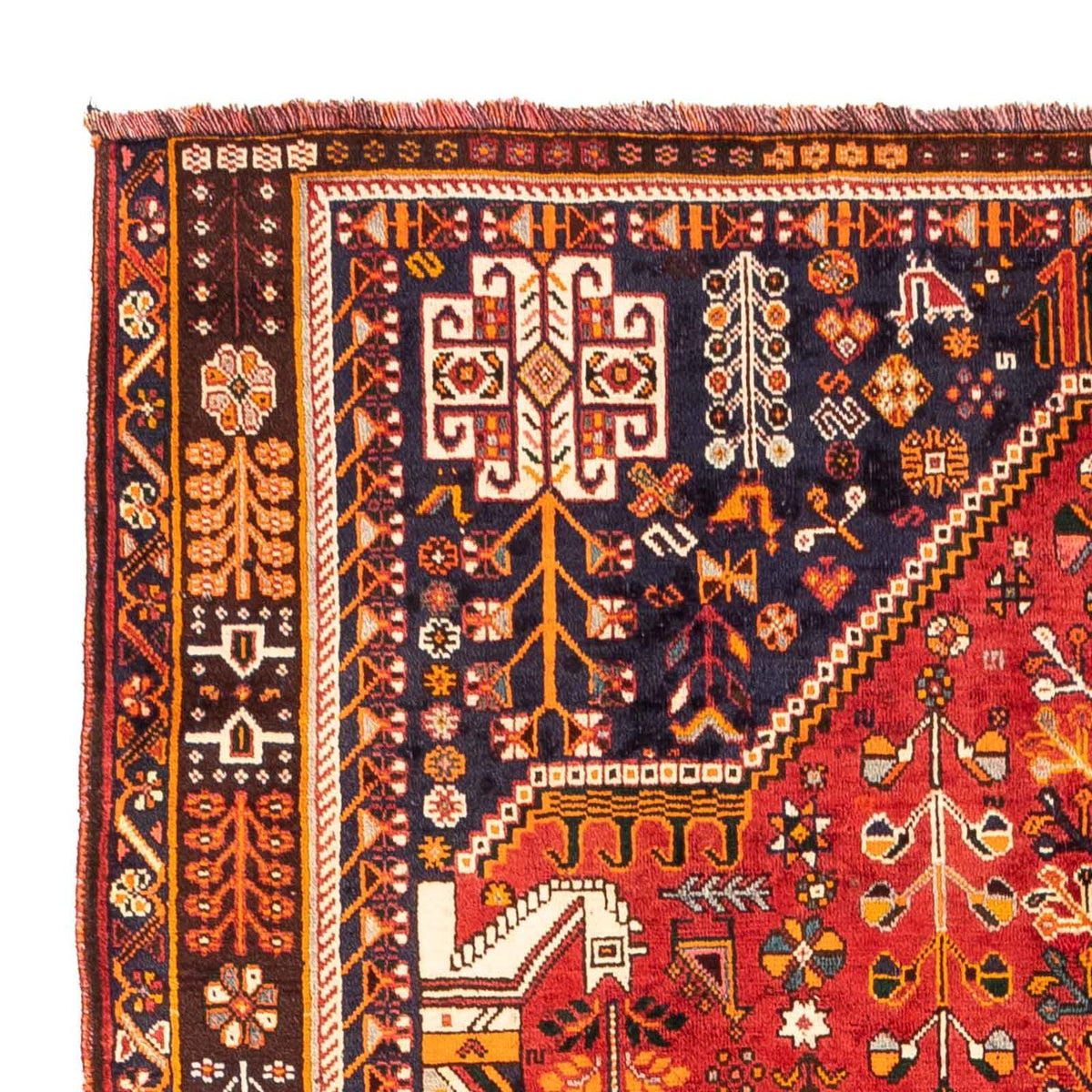 Shiraz Teppich 165x278cm - Perserteppich - dunkelrot