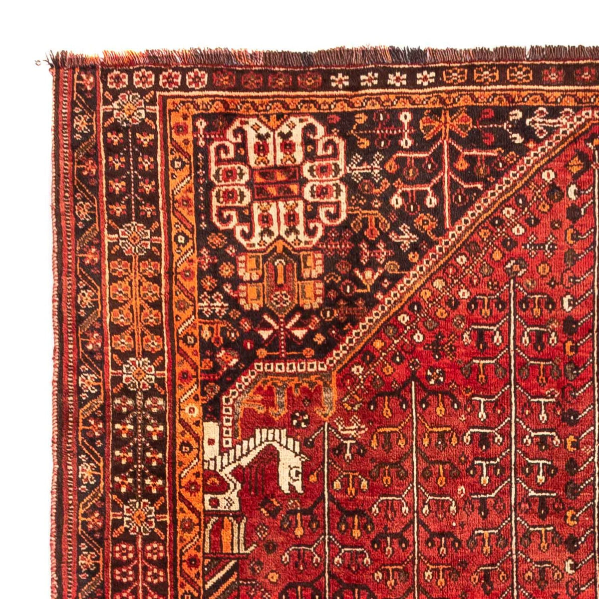 Shiraz Teppich 158x240cm - Perserteppich - dunkelrot