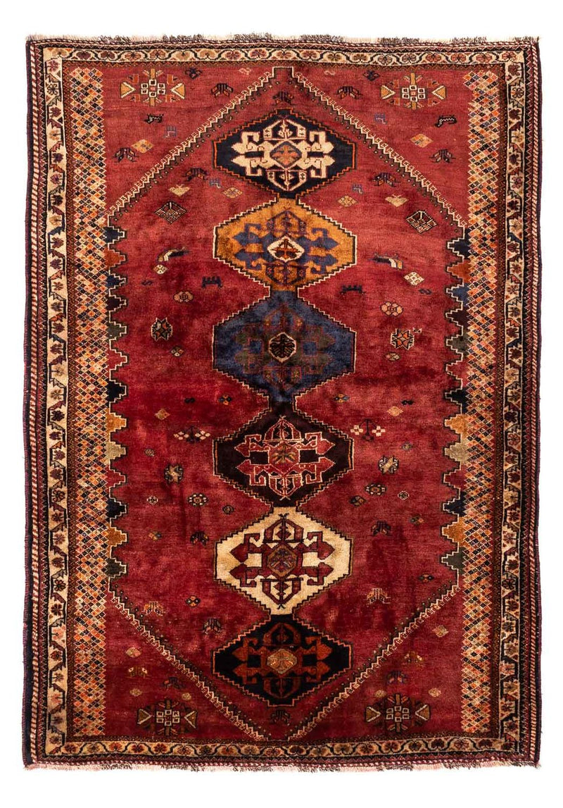 Shiraz Teppich 174x238cm - Perserteppich - dunkelrot