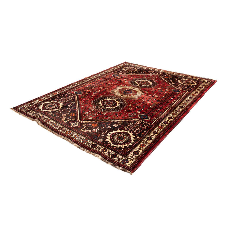 Shiraz Teppich 183x244cm - Perserteppich - dunkelrot