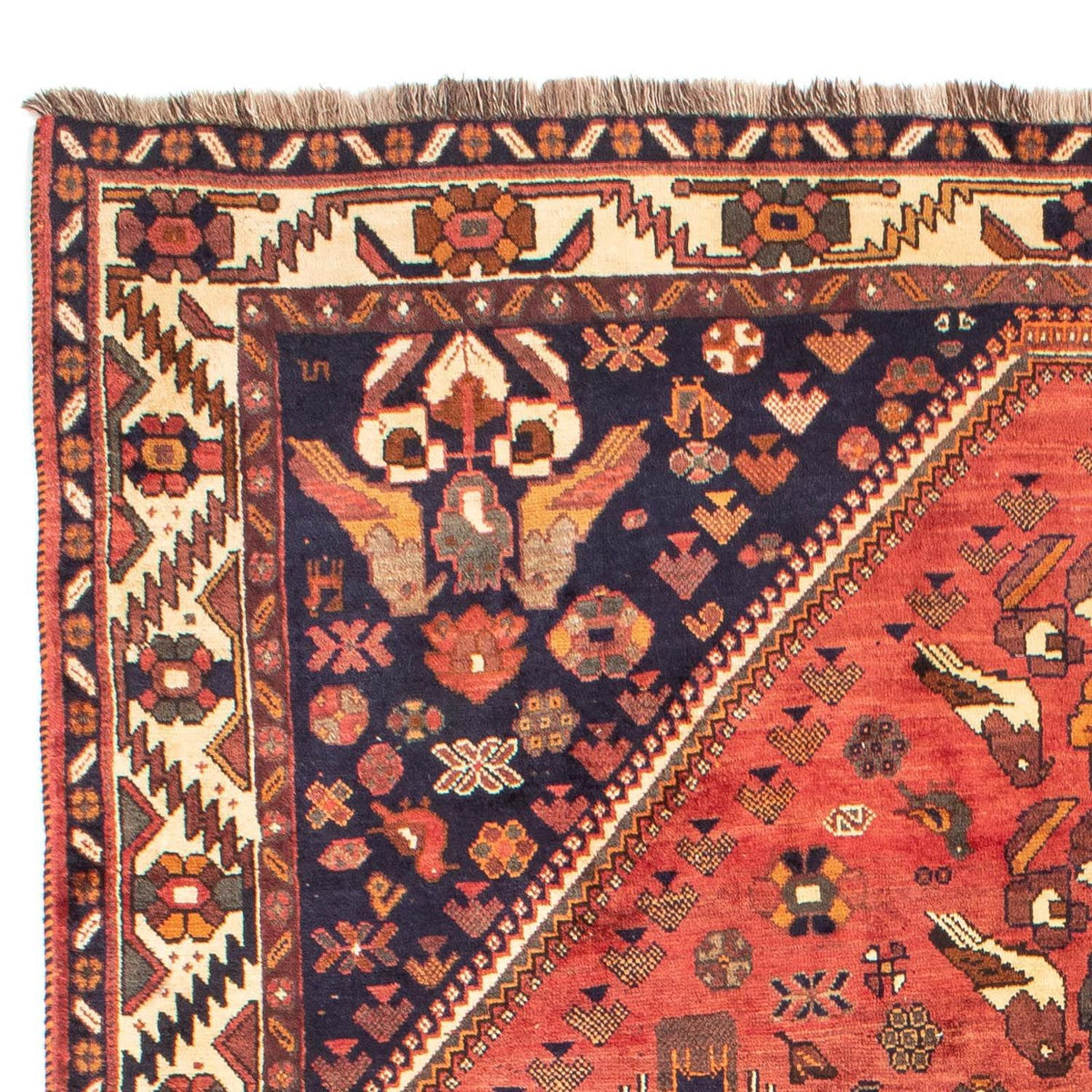 Shiraz Teppich 220x305cm - Perserteppich - hellrot