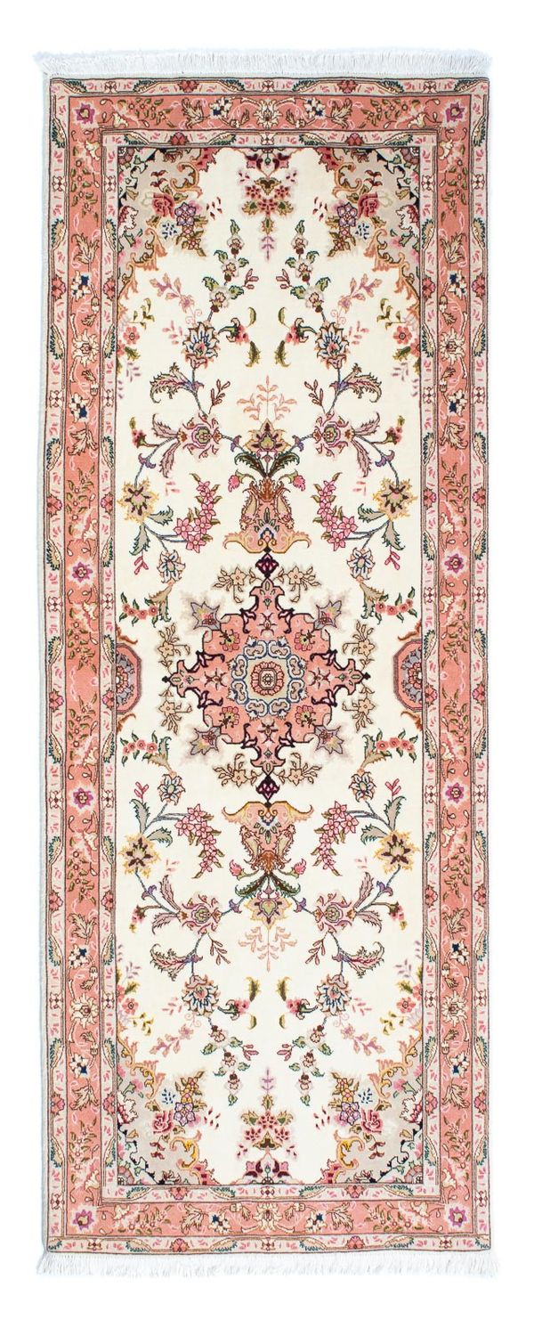 Täbriz - 50 Raj Teppich 81x215cm - Perserteppich - beige