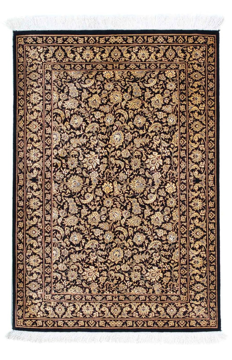 Ghom Teppich 80x118cm - Perserteppich - dunkelblau
