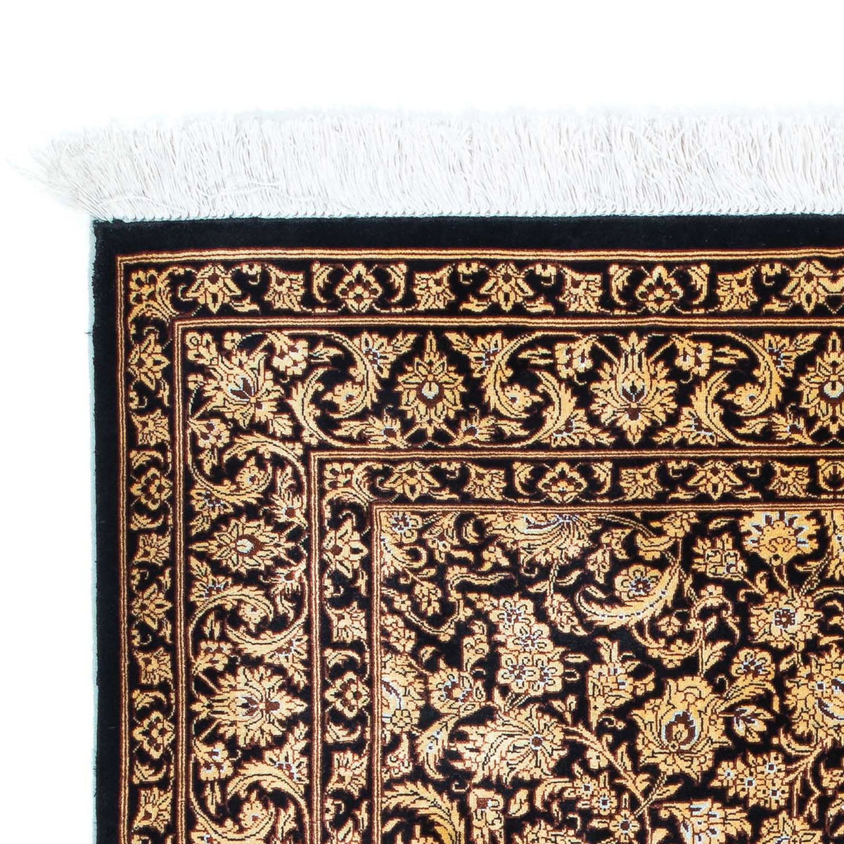 Ghom Teppich 80x118cm - Perserteppich - dunkelblau