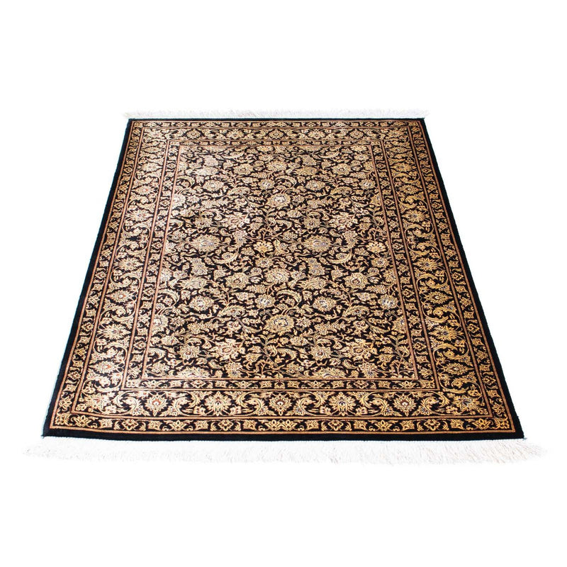 Ghom Teppich 80x118cm - Perserteppich - dunkelblau