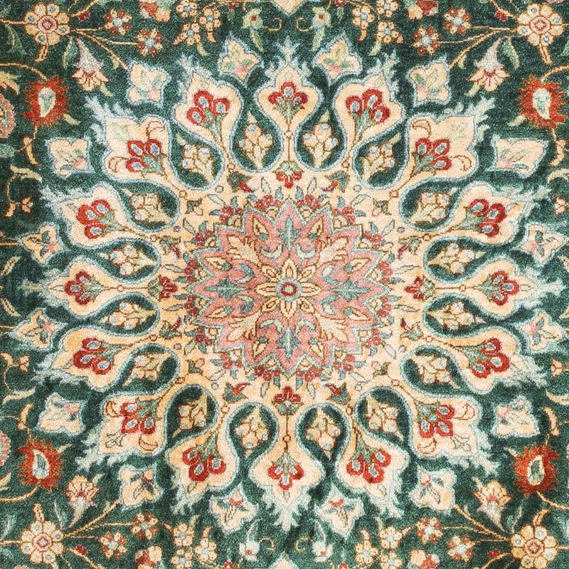Ghom Teppich 80x115cm - Perserteppich - grün
