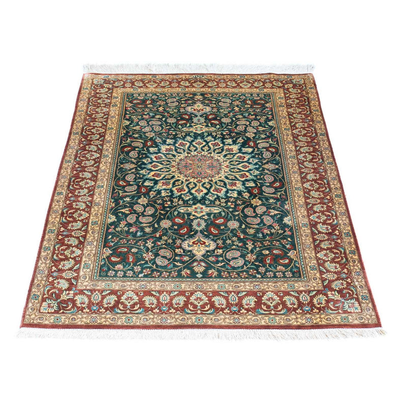 Ghom Teppich 80x115cm - Perserteppich - grün