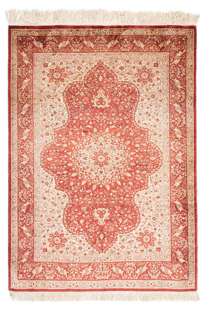 Hereke Teppich 69x122cm - Orientteppich - dunkelrot