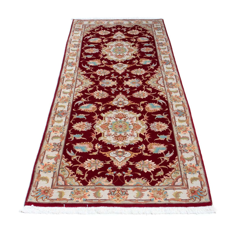 Täbriz Teppich 78x206cm - Perserteppich - dunkelrot