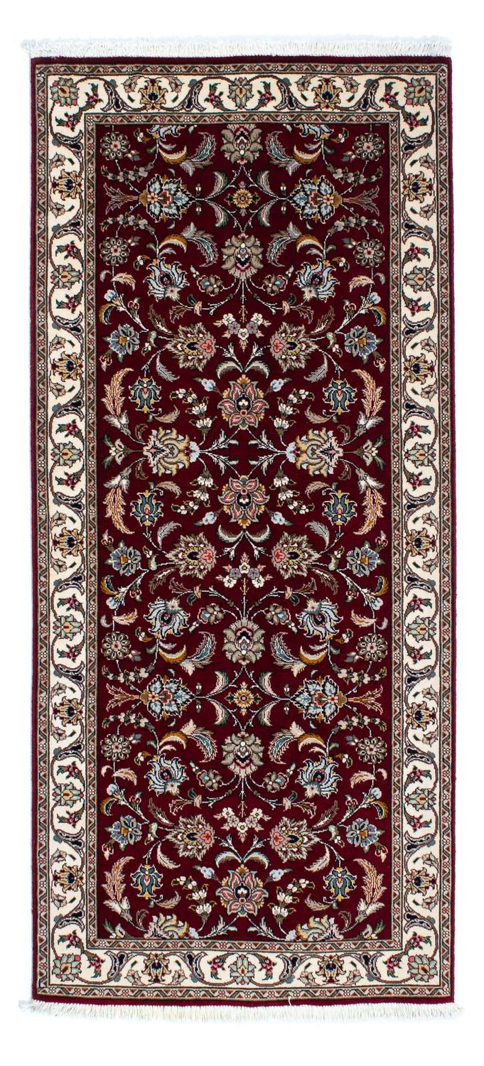 Täbriz - 50 Raj Teppich 87x197cm - Perserteppich - dunkelrot