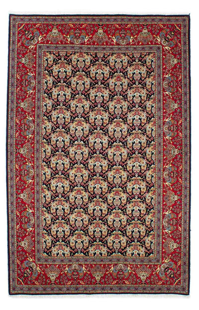 Keshan Teppich 145x223cm - Perserteppich - dunkelblau