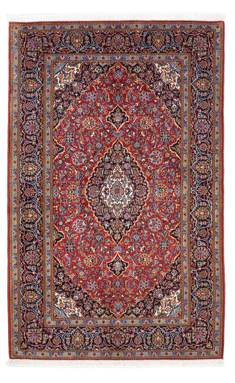 Keshan Teppich 142x216cm - Perserteppich - rot