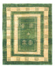 Gabbeh Persisch Teppich 151x188cm - Perserteppich Wollteppich - grün