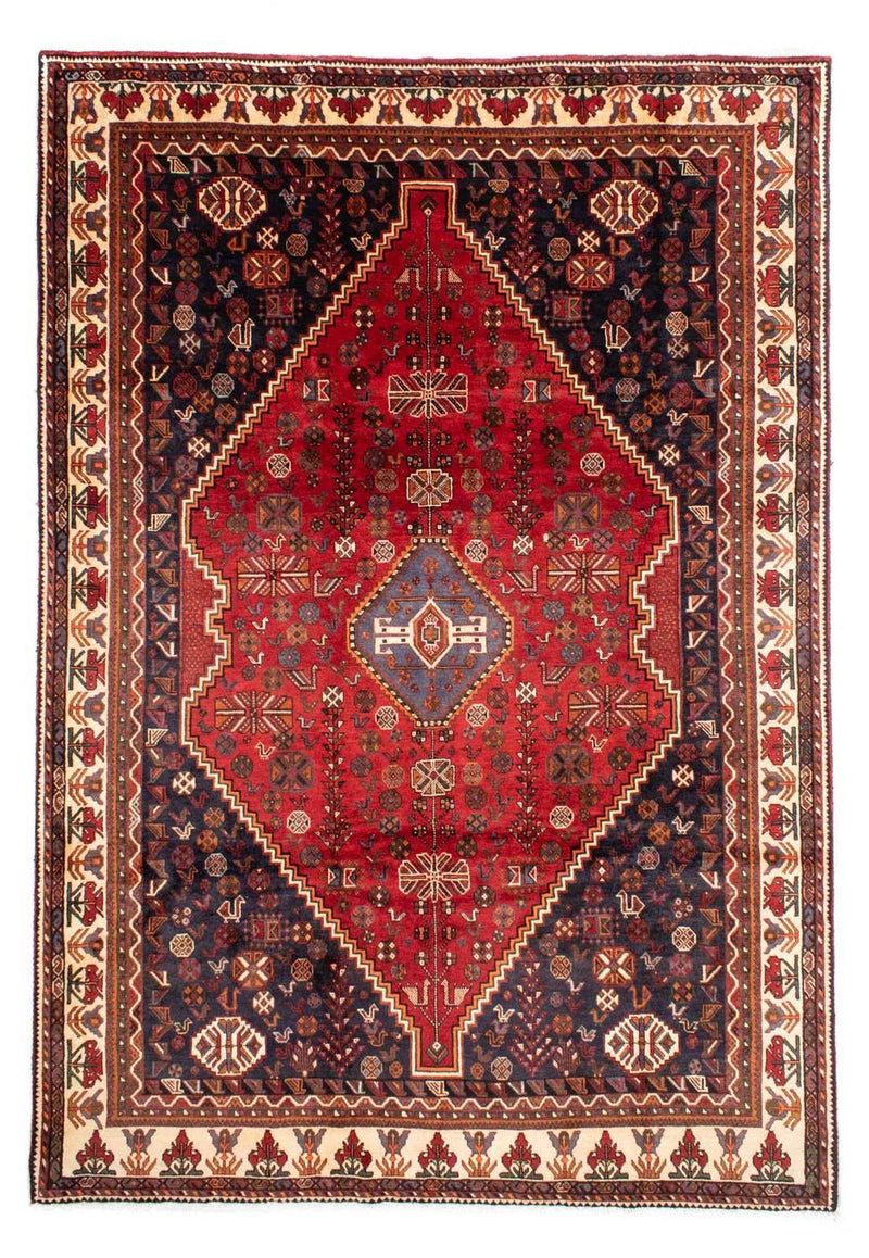 Shiraz Teppich 216x312cm - Perserteppich - dunkelrot