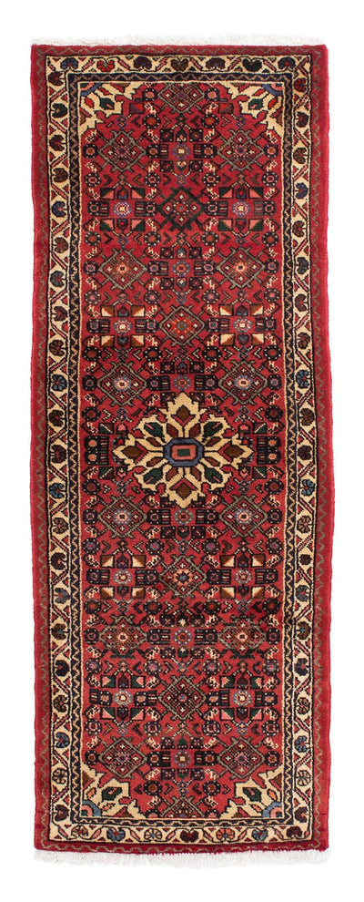 Hosseinabad Teppich 70x198cm - Perserteppich - dunkelrot