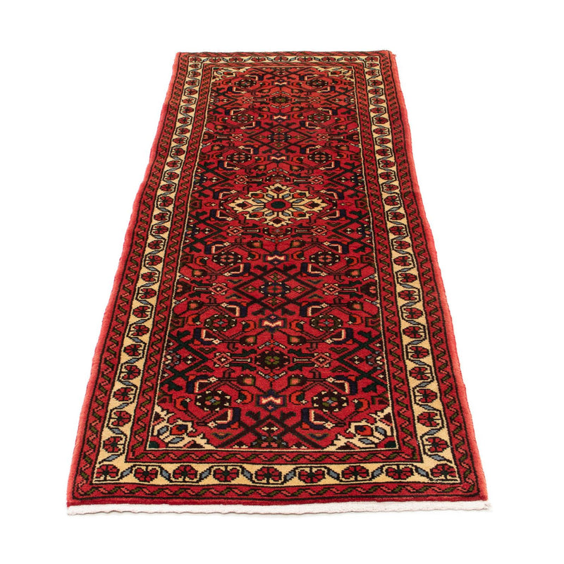 Hosseinabad Teppich 70x195cm - Perserteppich - dunkelrot