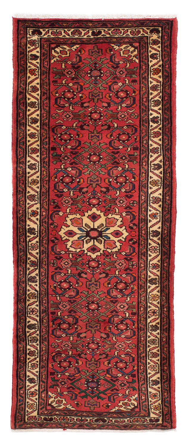Hosseinabad Teppich 78x200cm - Perserteppich - dunkelrot