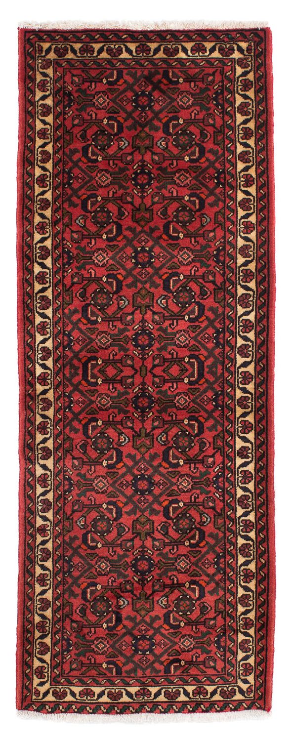 Hosseinabad Teppich 75x200cm - Perserteppich - dunkelrot