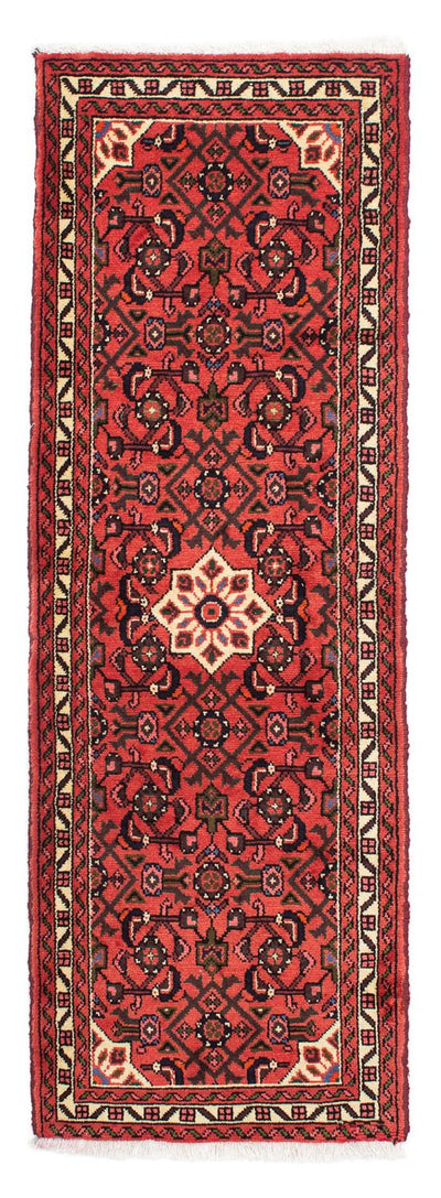 Hosseinabad Teppich 68x196cm - Perserteppich - dunkelrot