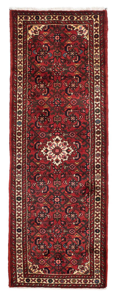 Hosseinabad Teppich 75x204cm - Perserteppich - dunkelrot