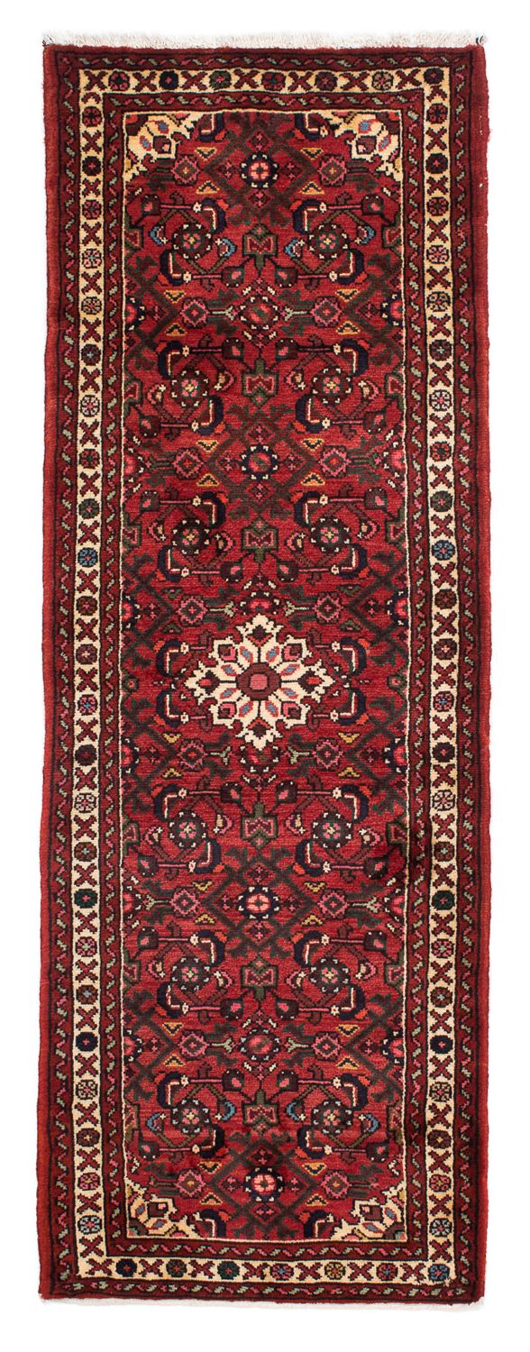 Hosseinabad Teppich 75x204cm - Perserteppich - dunkelrot