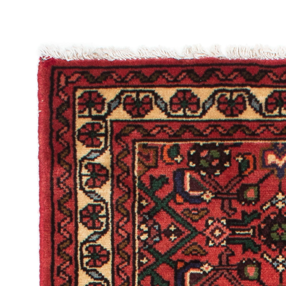 Hosseinabad Teppich 70x200cm - Perserteppich - dunkelrot