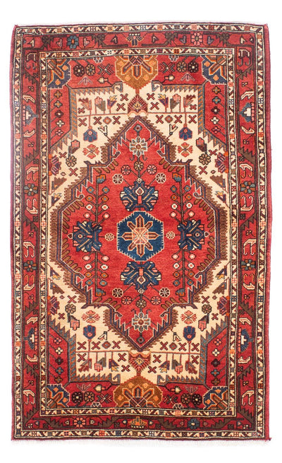 Hosseinabad Teppich 110x178cm - Perserteppich - dunkelrot